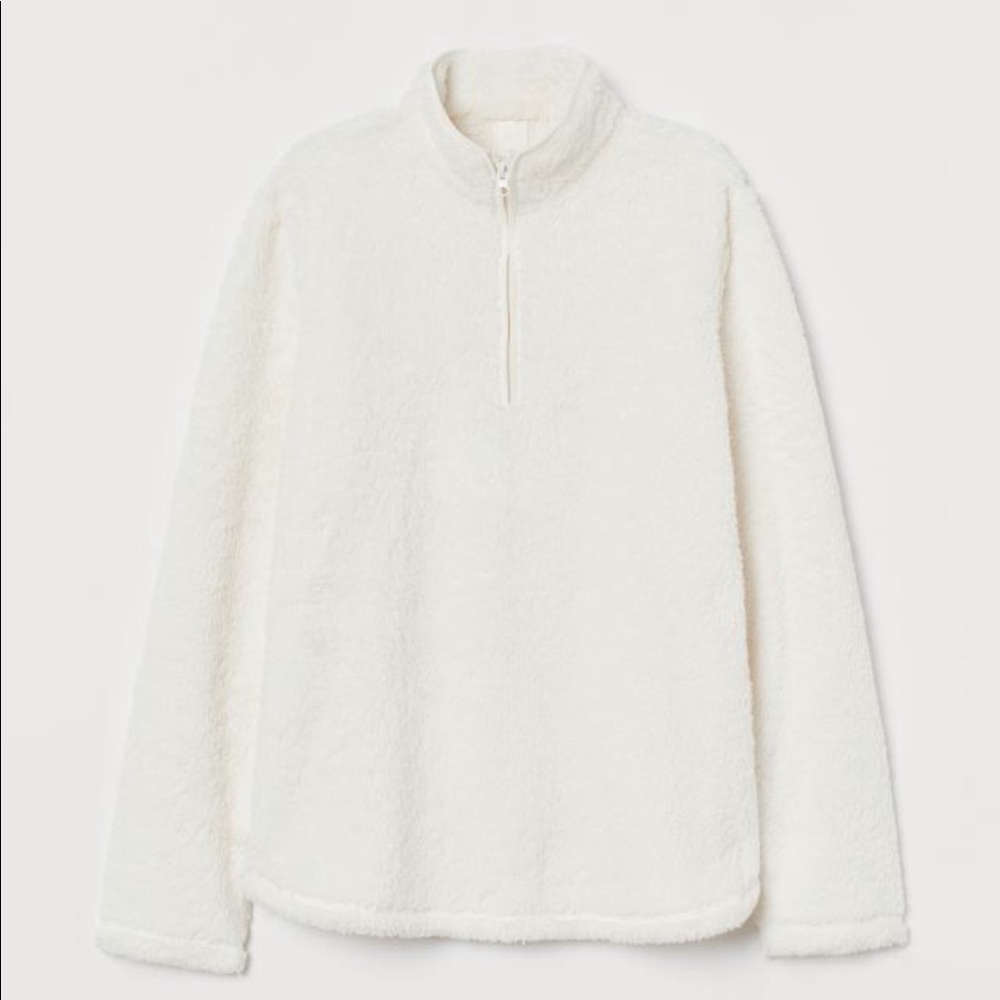 Small Off White Faux Shearling Sweater